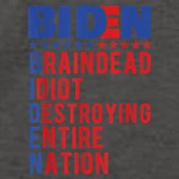 Anti Biden Braindead Idiot Destroying Entire Nation Vector Backpack