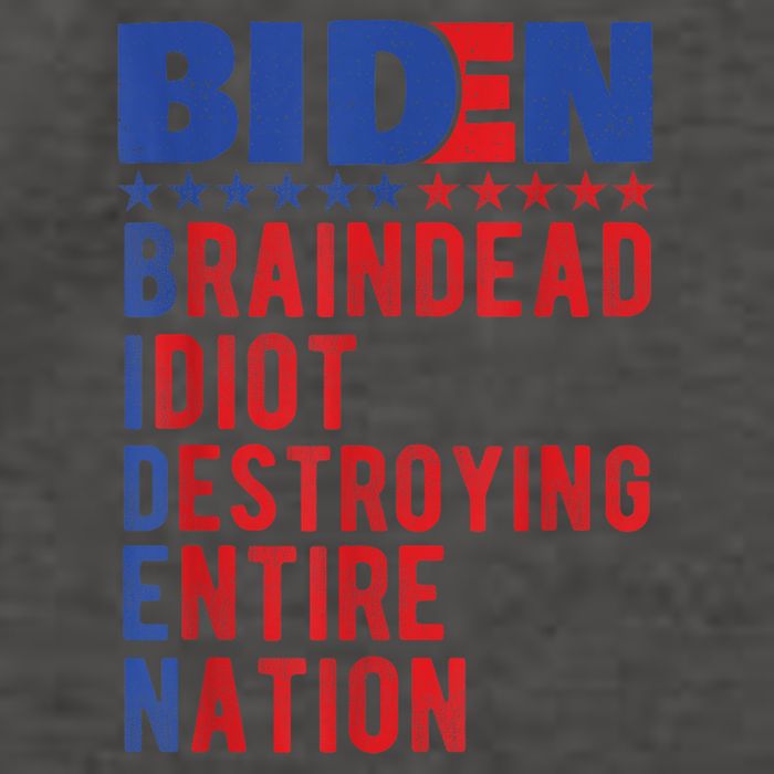 Anti Biden Braindead Idiot Destroying Entire Nation Vector Backpack