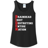 Anti Biden Braindead Idiot Destroying Entire Nation Ladies Essential Tank