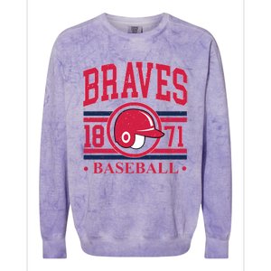 Atlanta Brave Baseball 1872 Team Supporter Colorblast Crewneck Sweatshirt