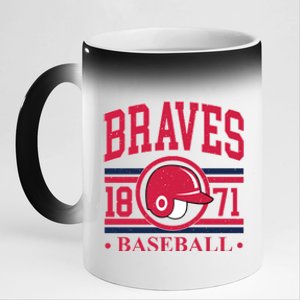 Atlanta Brave Baseball 1872 Team Supporter 11oz Black Color Changing Mug