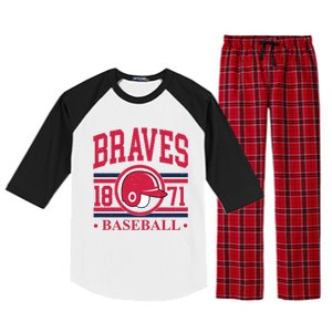 Atlanta Brave Baseball 1872 Team Supporter Raglan Sleeve Pajama Set