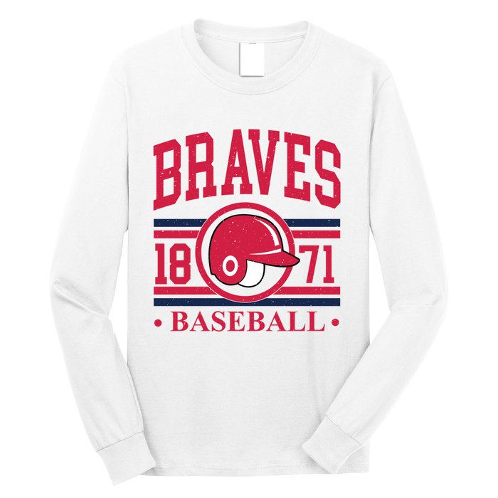 Atlanta Brave Baseball 1872 Team Supporter Long Sleeve Shirt