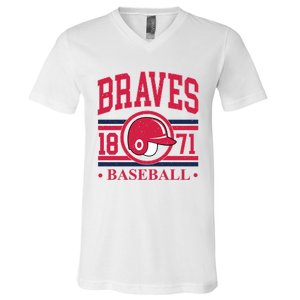 Atlanta Brave Baseball 1872 Team Supporter V-Neck T-Shirt