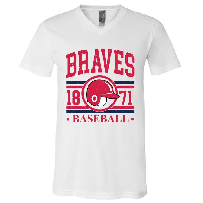 Atlanta Brave Baseball 1872 Team Supporter V-Neck T-Shirt