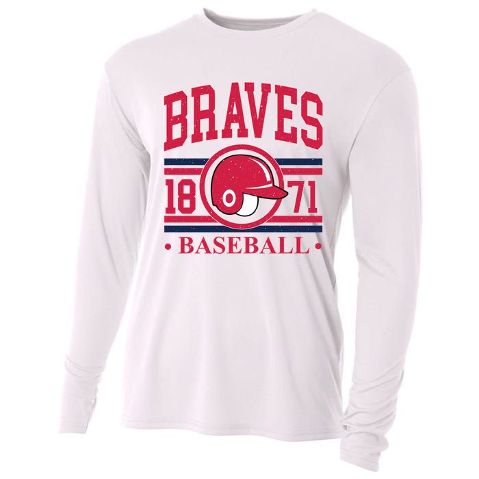 Atlanta Brave Baseball 1872 Team Supporter Cooling Performance Long Sleeve Crew