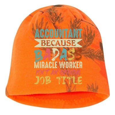 Accountant Because Badass Miracle Worker Isn't A Job Title Gift Kati - Camo Knit Beanie