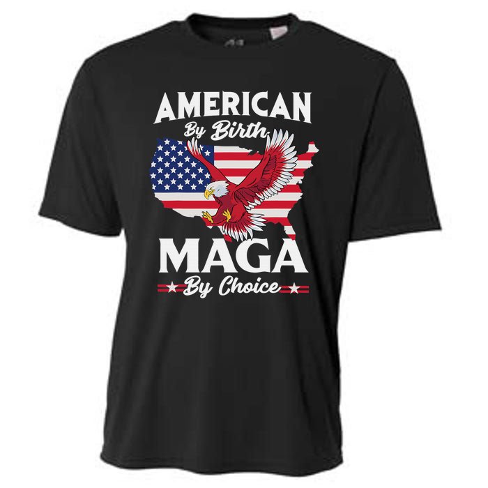 American By Birth MAGA By Choice Pro Trump 2024 Republican Cooling Performance Crew T-Shirt