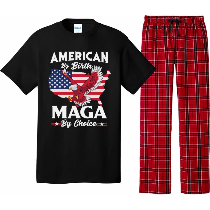 American By Birth MAGA By Choice Pro Trump 2024 Republican Pajama Set