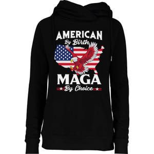 American By Birth MAGA By Choice Pro Trump 2024 Republican Womens Funnel Neck Pullover Hood