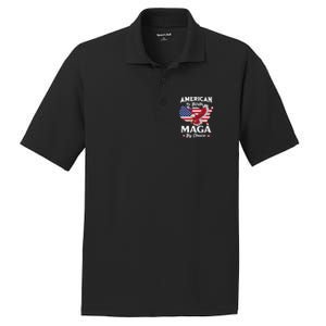 American By Birth MAGA By Choice Pro Trump 2024 Republican PosiCharge RacerMesh Polo