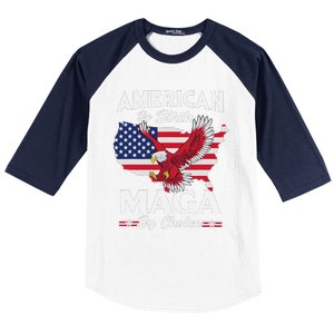 American By Birth MAGA By Choice Pro Trump 2024 Republican Baseball Sleeve Shirt