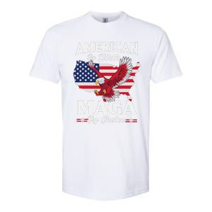 American By Birth MAGA By Choice Pro Trump 2024 Republican Softstyle CVC T-Shirt