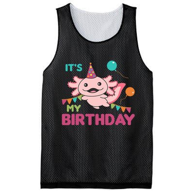 Axolotl Balloons Birthday Axolotls Mesh Reversible Basketball Jersey Tank