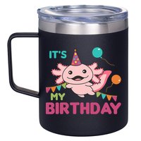 Axolotl Balloons Birthday Axolotls 12oz Stainless Steel Coffee Mug
