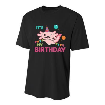 Axolotl Balloons Birthday Axolotls Youth Performance Sprint T-Shirt