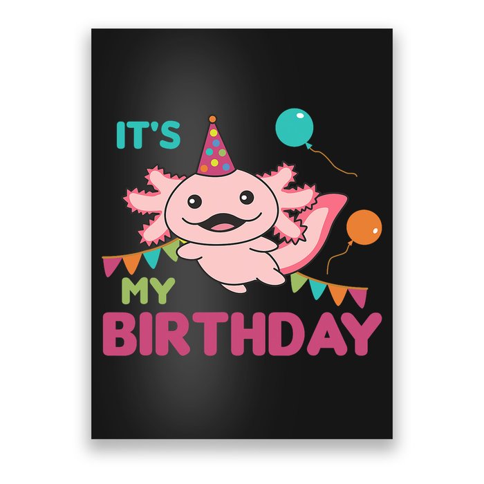 Axolotl Balloons Birthday Axolotls Poster