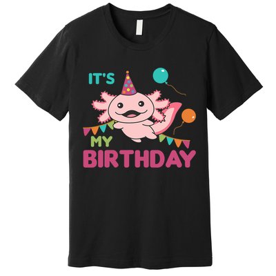 Axolotl Balloons Birthday Axolotls Premium T-Shirt