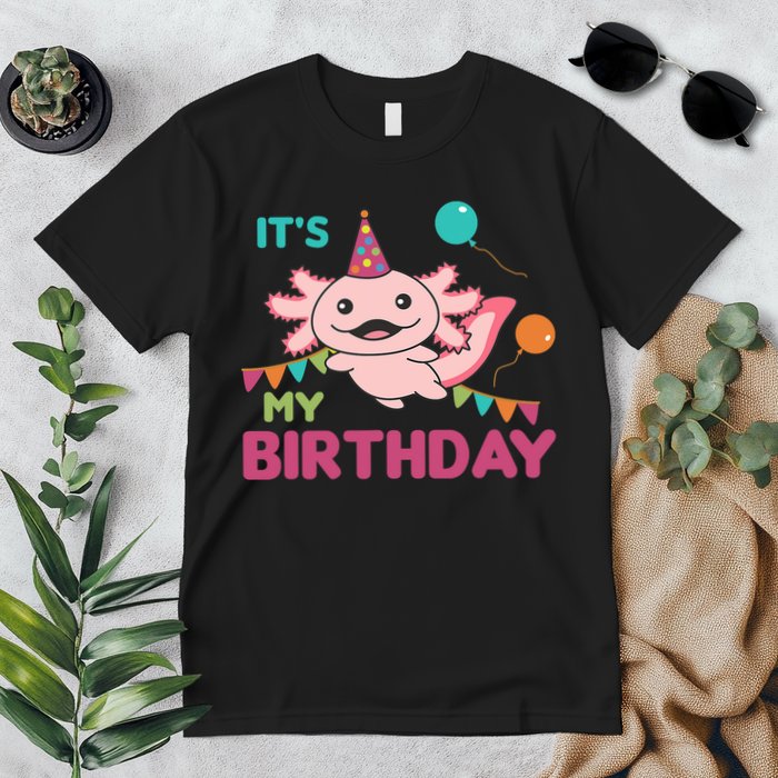 Axolotl Balloons Birthday Axolotls Premium T-Shirt