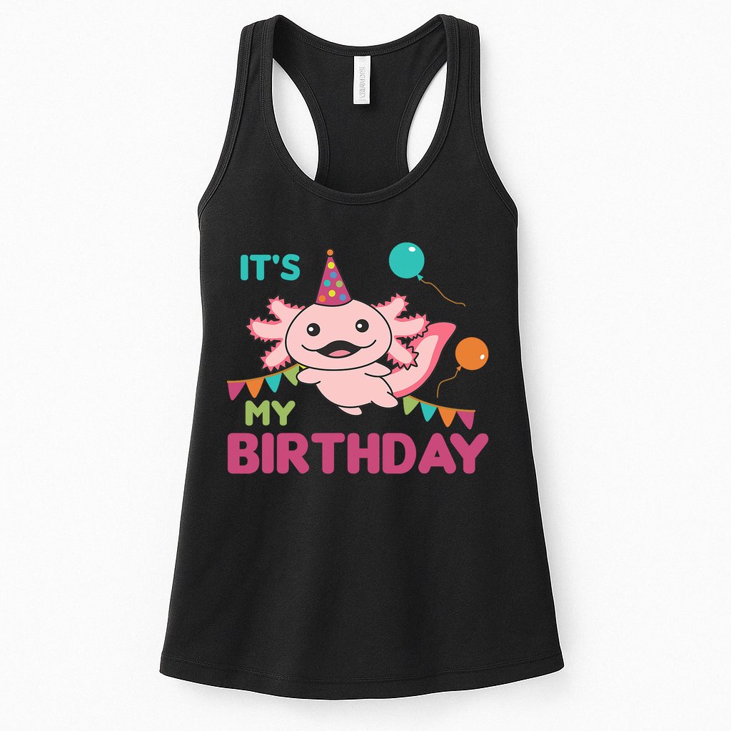 Axolotl Balloons Birthday Axolotls Womens Tank Top
