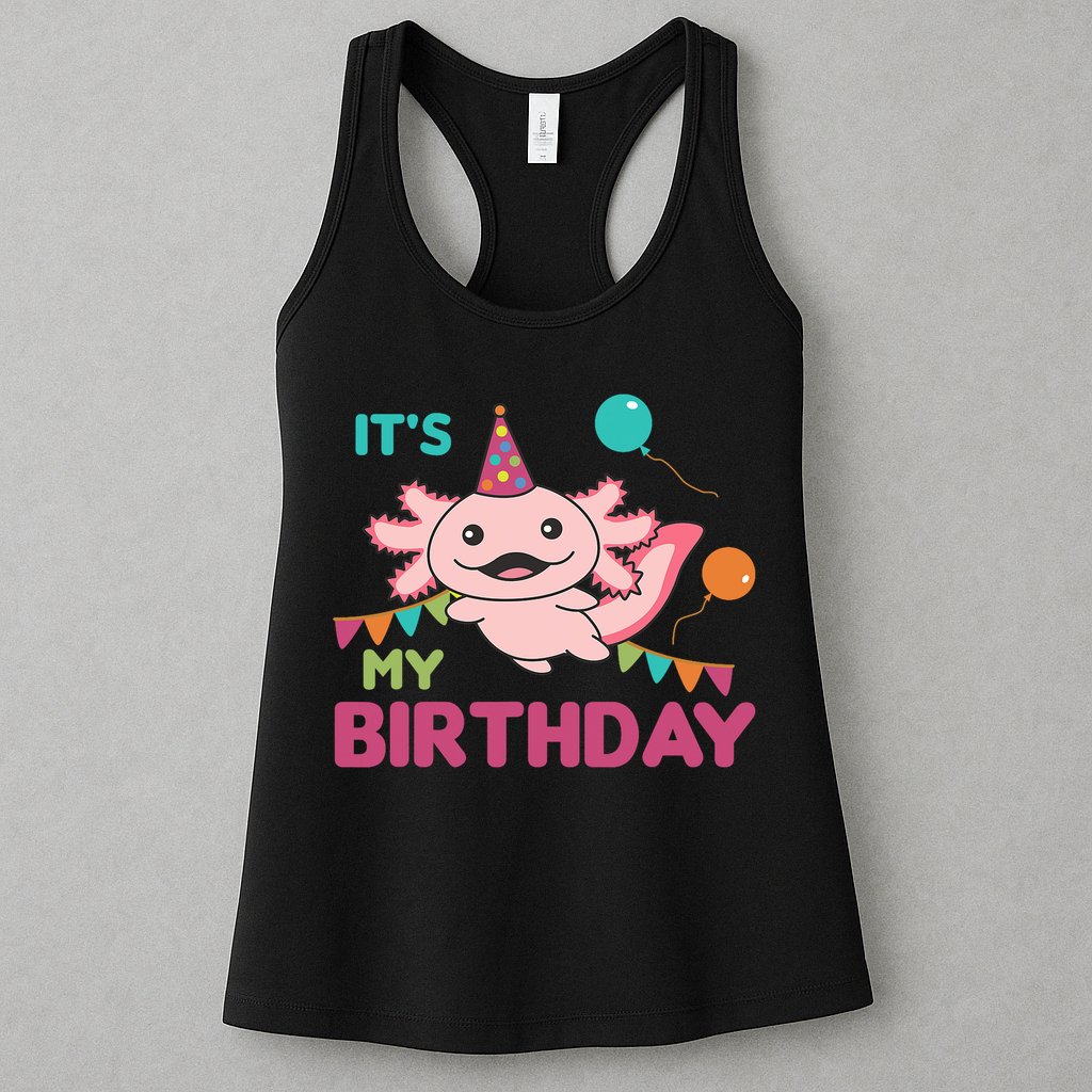 Axolotl Balloons Birthday Axolotls Womens Tank Top