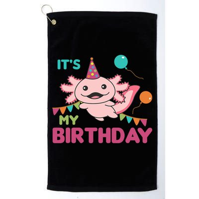 Axolotl Balloons Birthday Axolotls Golf Towel