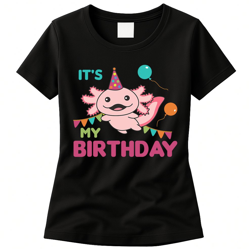 Axolotl Balloons Birthday Axolotls Womens T-Shirt