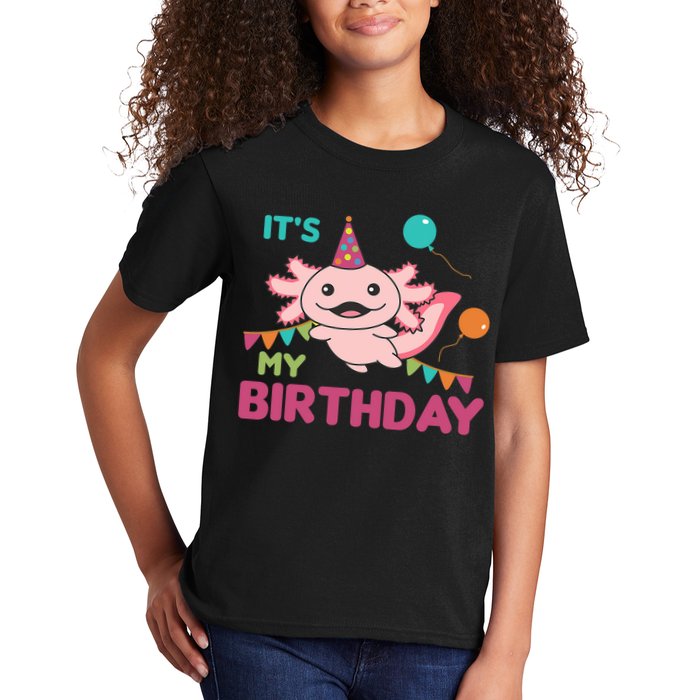 Axolotl Balloons Birthday Axolotls Kids T-Shirt