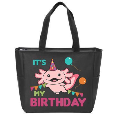 Axolotl Balloons Birthday Axolotls Zip Tote Bag
