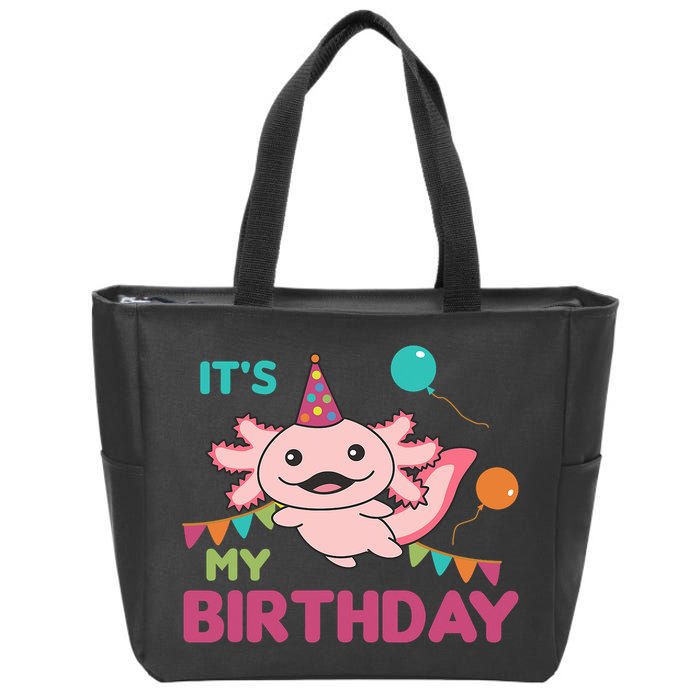 Axolotl Balloons Birthday Axolotls Zip Tote Bag