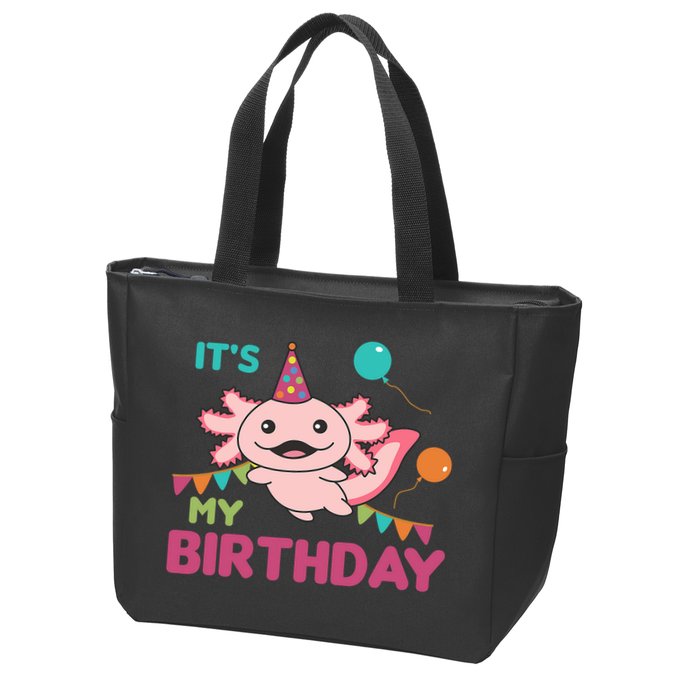 Axolotl Balloons Birthday Axolotls Zip Tote Bag