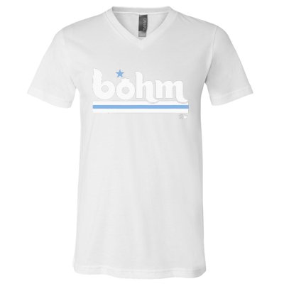 Alec Bohm Bohm Bomb Philadelphia Baseball V-Neck T-Shirt