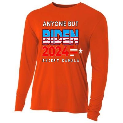 Anyone But Biden Except Kamala President Trump 2024 Cooling Performance Long Sleeve Crew