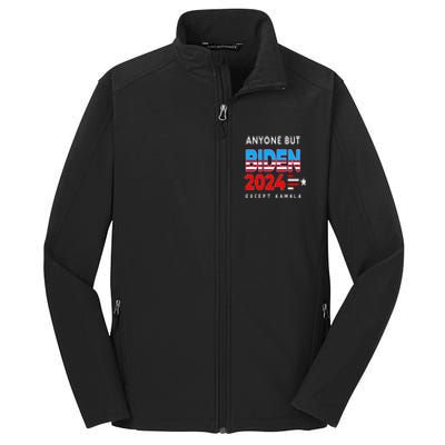 Anyone But Biden Except Kamala President Trump 2024 Core Soft Shell Jacket