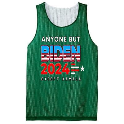 Anyone But Biden Except Kamala President Trump 2024 Mesh Reversible Basketball Jersey Tank