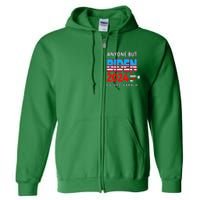 Anyone But Biden Except Kamala President Trump 2024 Full Zip Hoodie