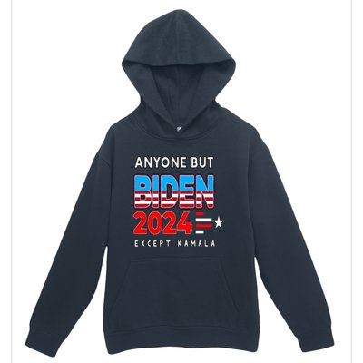 Anyone But Biden Except Kamala President Trump 2024 Urban Pullover Hoodie