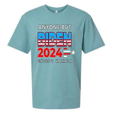 Anyone But Biden Except Kamala President Trump 2024 Sueded Cloud Jersey T-Shirt