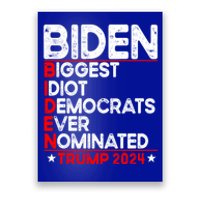 Anti Biden Biggest Idiot Democrats Ever Nominated Trump 2024 Gift Poster