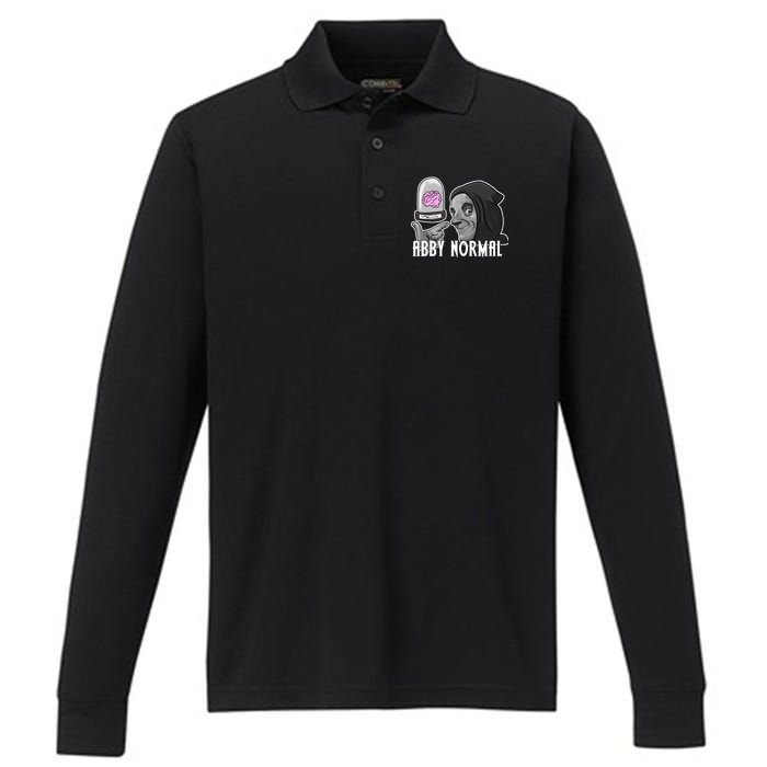 Abby Normal Abnormal Brain  Performance Long Sleeve Polo