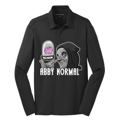 Abby Normal Abnormal Brain  Silk Touch Performance Long Sleeve Polo