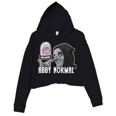 Abby Normal Abnormal Brain  Crop Fleece Hoodie