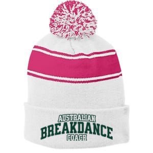 Australian Breakdance Coach Breakdancing Matching Costume Stripe Pom Pom Beanie