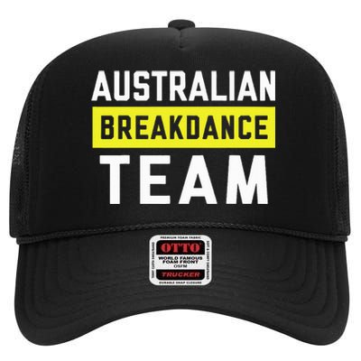 Australian Breakdancing Costume Team Break Dancer Matching High Crown Mesh Back Trucker Hat