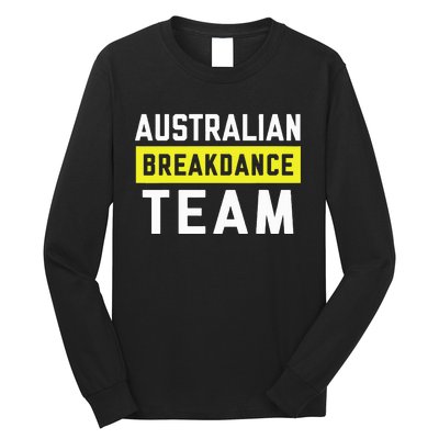 Australian Breakdancing Costume Team Break Dancer Matching Long Sleeve Shirt