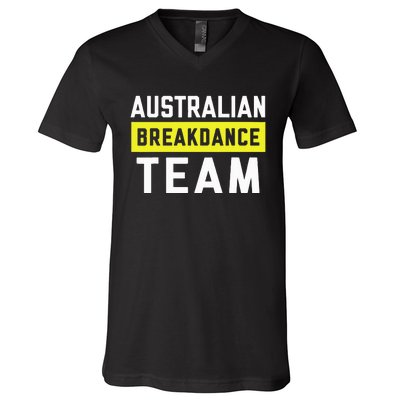 Australian Breakdancing Costume Team Break Dancer Matching V-Neck T-Shirt