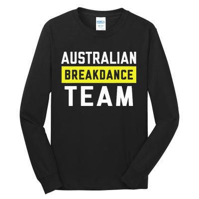 Australian Breakdancing Costume Team Break Dancer Matching Tall Long Sleeve T-Shirt