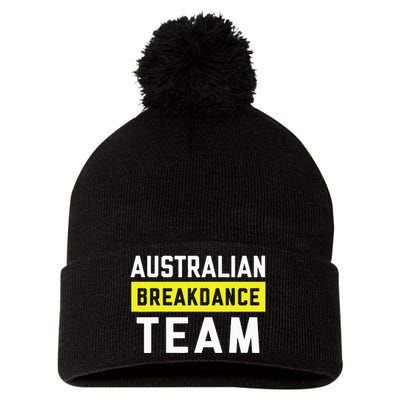 Australian Breakdancing Costume Team Break Dancer Matching Pom Pom 12in Knit Beanie