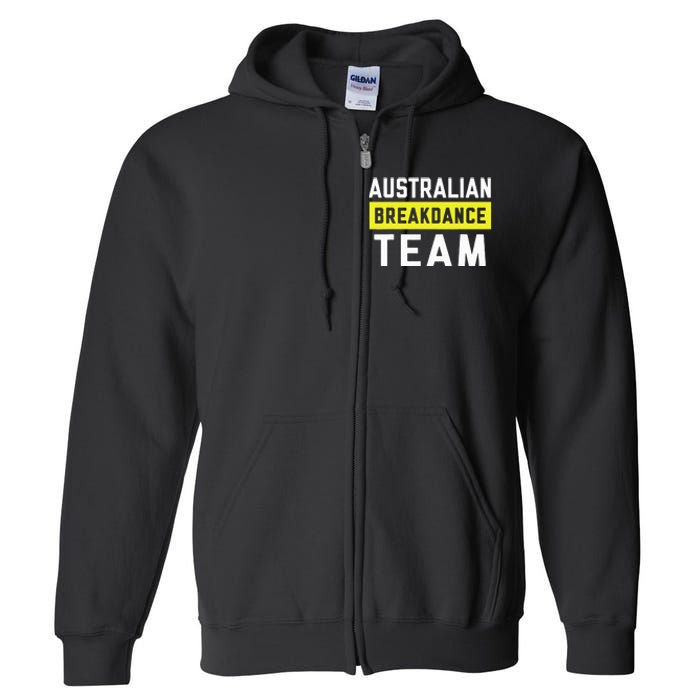 Australian Breakdancing Costume Team Break Dancer Matching Full Zip Hoodie