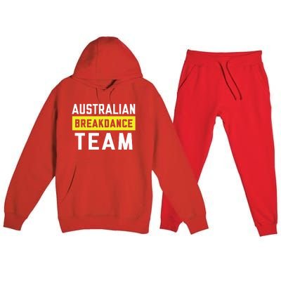 Australian Breakdancing Costume Team Break Dancer Matching Premium Hooded Sweatsuit Set